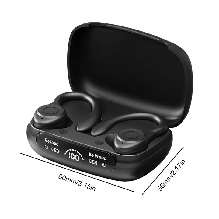 Gaming Earphones Ear Hook Waterproof Fitness Earbuds Bluetooth-Compatible5.3 Noise Reduction Comfortable Sports Running Earbuds